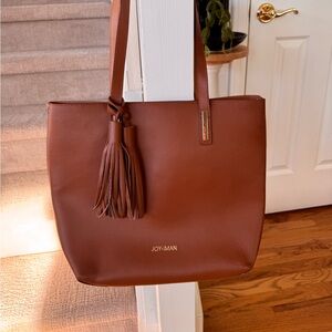 NWOT Joy & Iman Tan Tote Bag